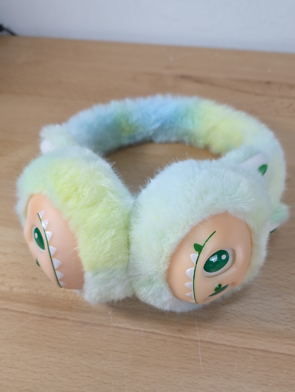 Pastel Green Plush Monster Ear Muffs